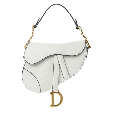 dior sadle bag white